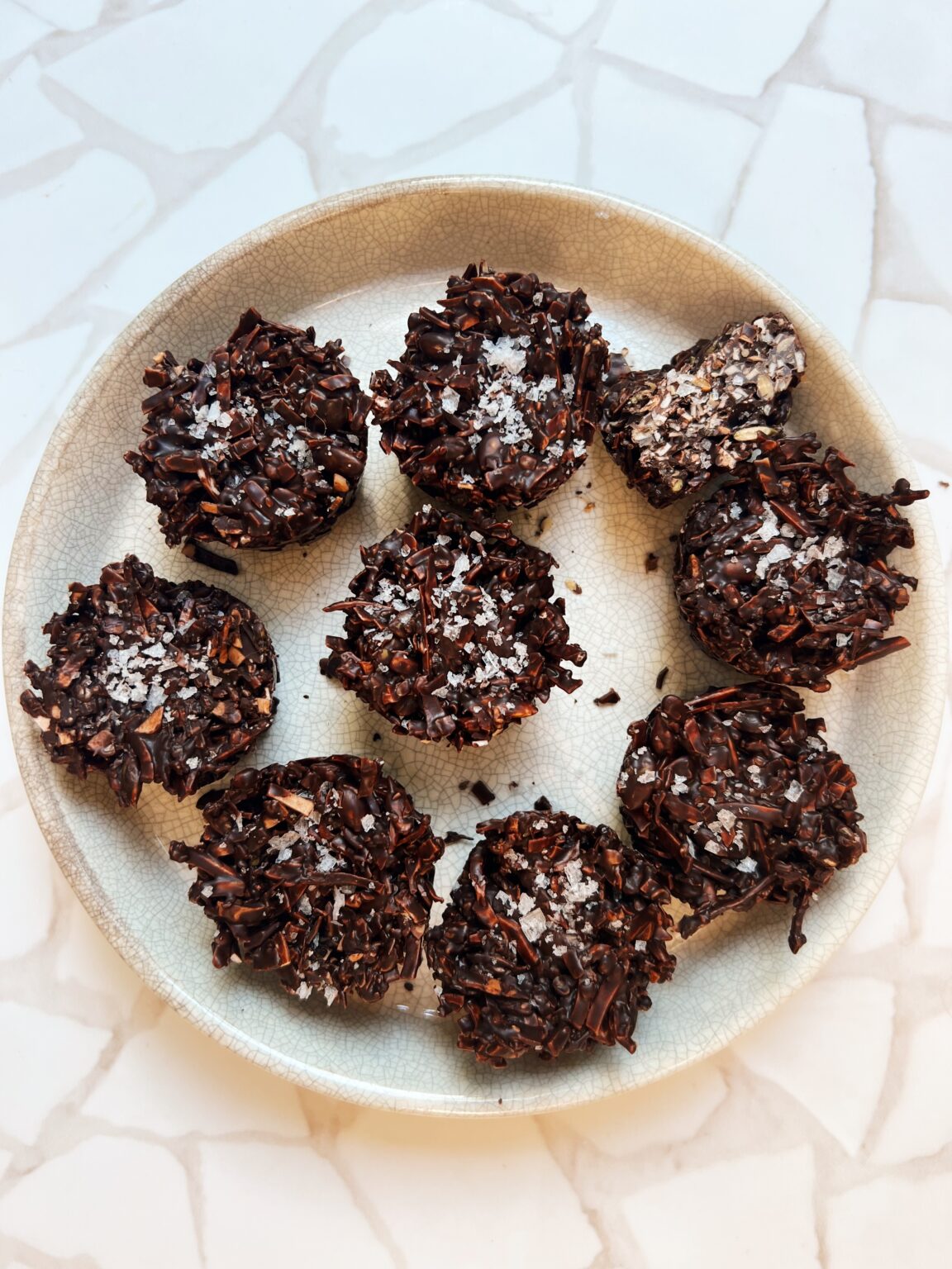 Salted Coconut Chocolate Crackles Liv Kaplan Healthy Recipes