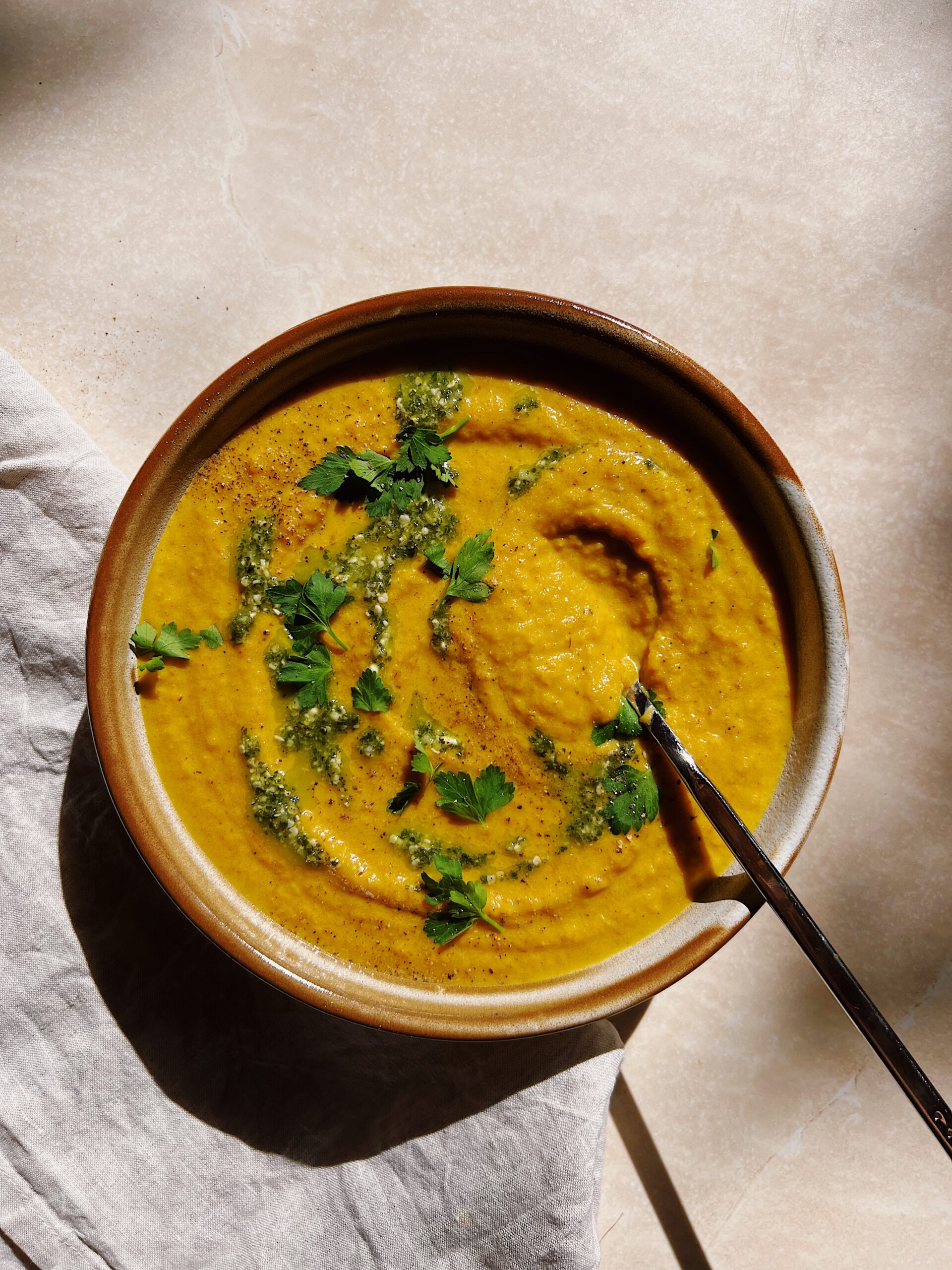 Golden Carrot, Cauliflower & Coconut Cream Soup - Liv Kaplan | Healthy ...